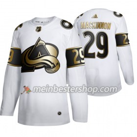 Colorado Avalanche Nathan MacKinnon 29 Adidas 2019-2020 Golden Edition Weiß Trikot Authentic - Herren